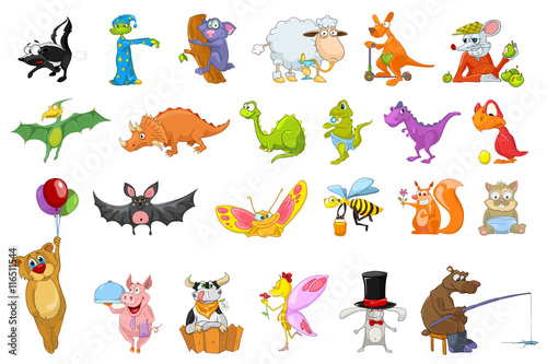 Vector set of animals illustrations.