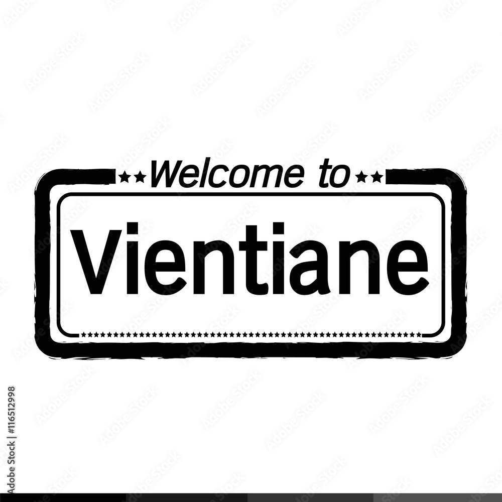 Welcome to Vientiane city illustration design