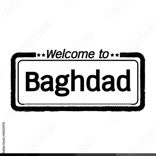 Welcome to Baghdad city illustration design
