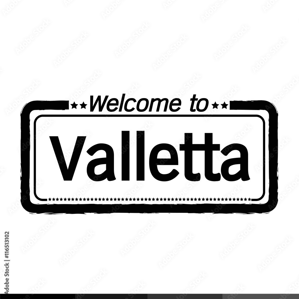 Welcome to Valletta city illustration design Welcome to Valletta city illustration design