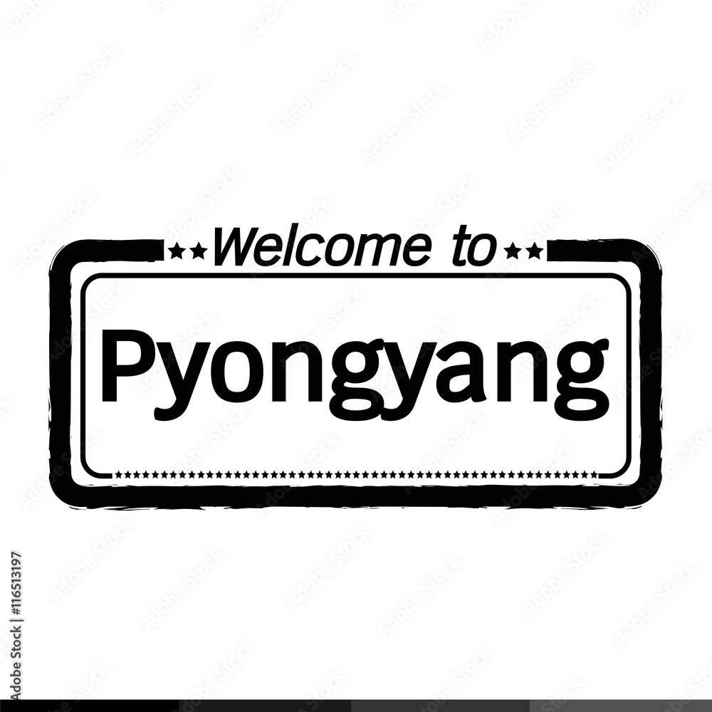 Welcome to Pyongyang City illustration design Welcome to Pyongyang City illustration design