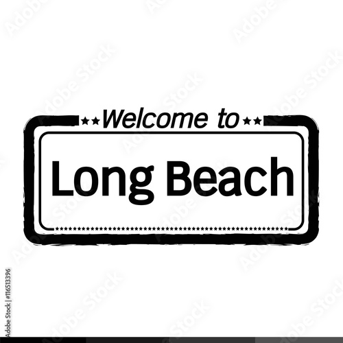 Welcome to Long Beach City illustration design