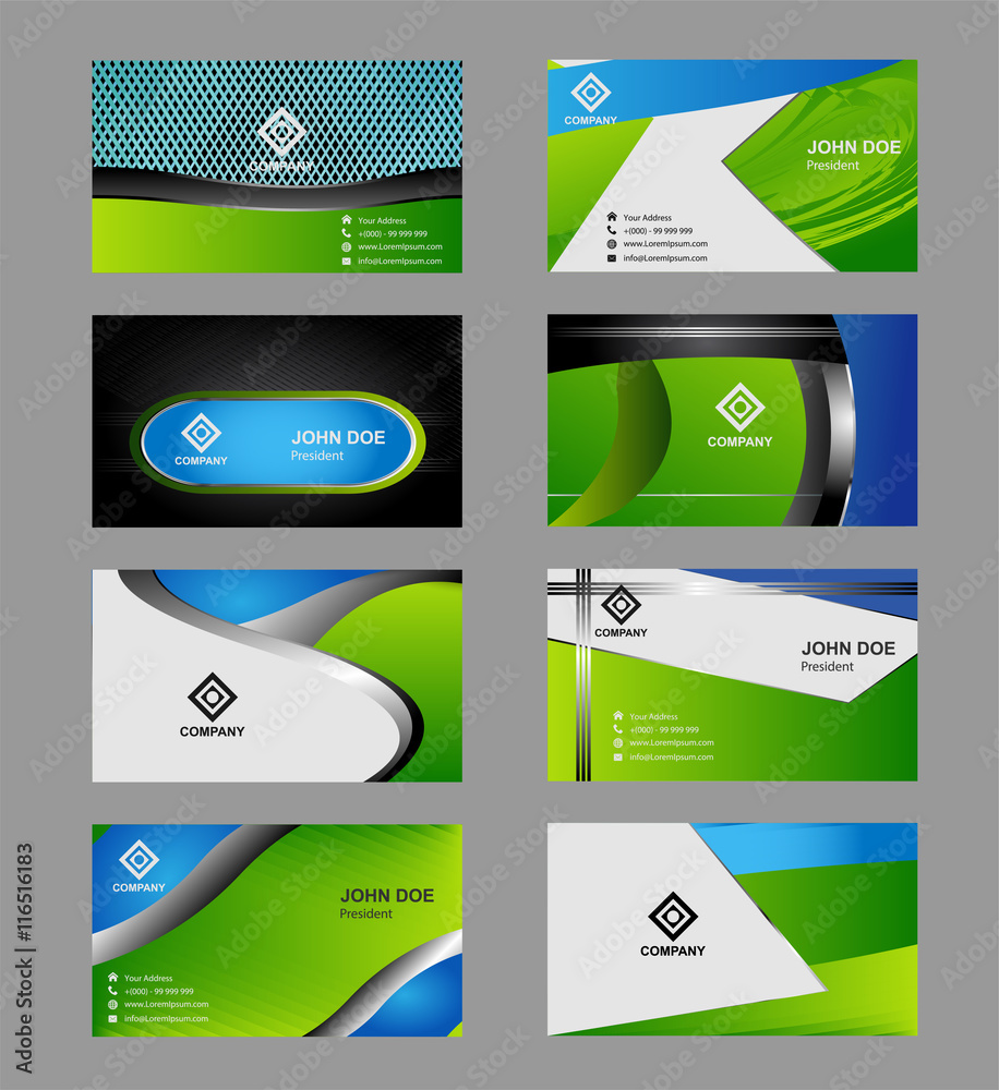 Vector business card templates set

