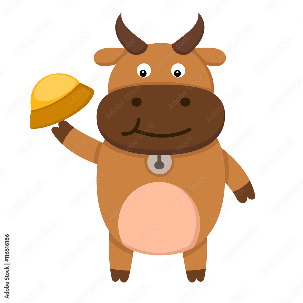 illustration of isolated cow on white background illustration of isolated cow on white background
