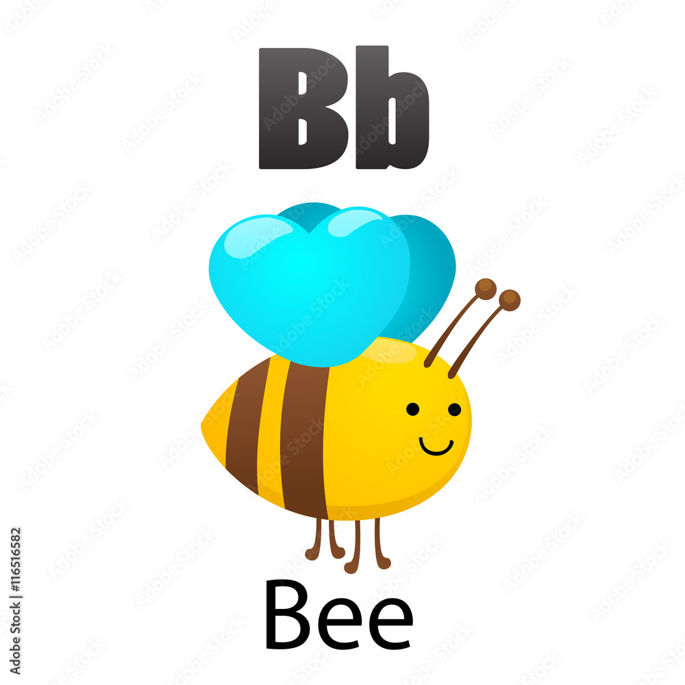 Obraz premium Alphabet letter B-Bee