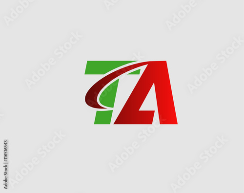 Letter ta, t and a logo vector 