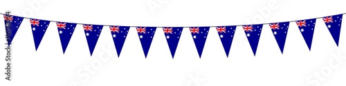 Banner. Garlands, pennants. Australia