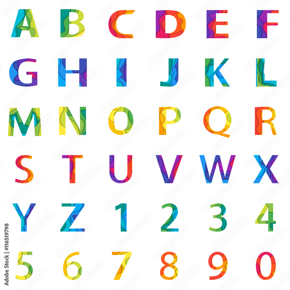 Vector abstract alphabet Vector abstract alphabet