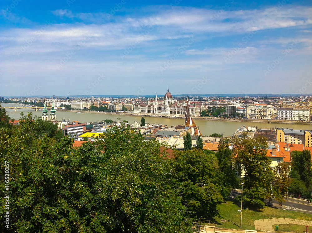 Veduta panoramica della città di Budapest