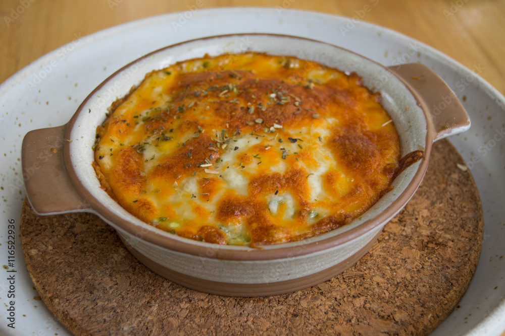 Baked spinach with cheese Baked spinach with cheese