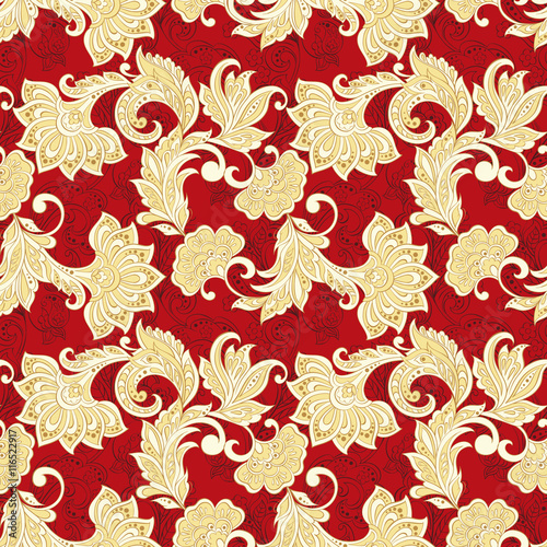 indian vintage floral seamless pattern. 
