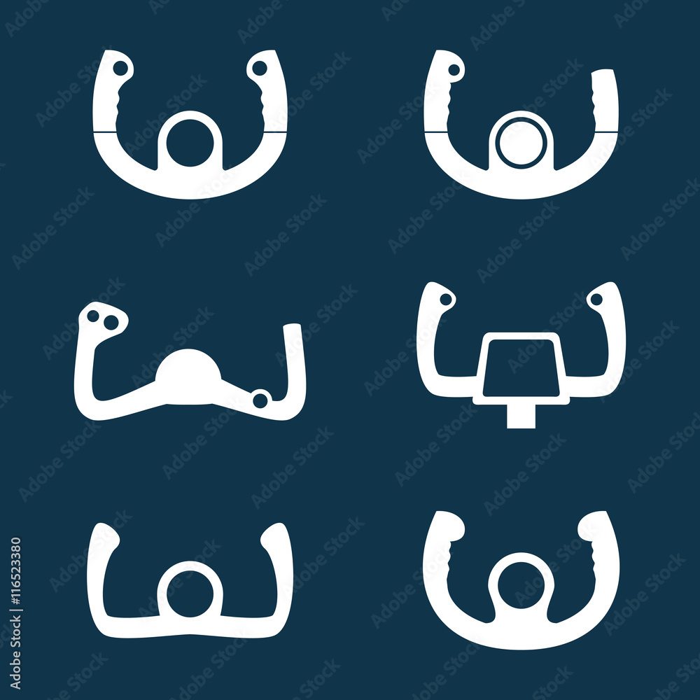 Aircraft Control Wheel Icons Collection Aircraft Control Wheel Icons Collection