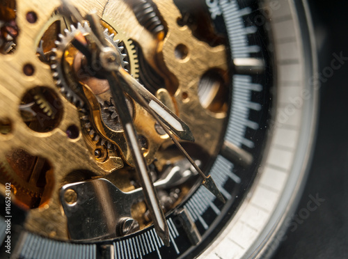Detailed shot of a vintage watch or old watch.