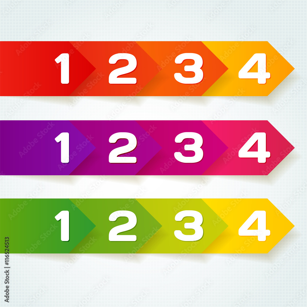Vector next steps arrows for presentations. Vector next steps arrows for presentations.