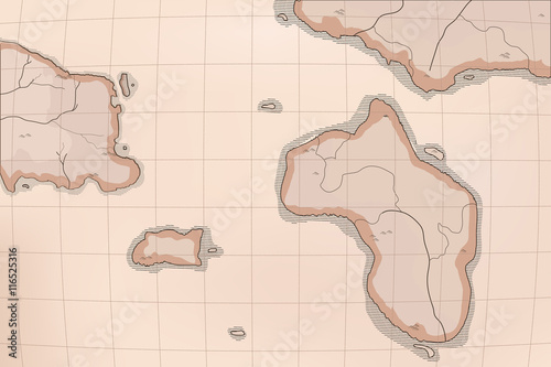 Old vintage map imitation