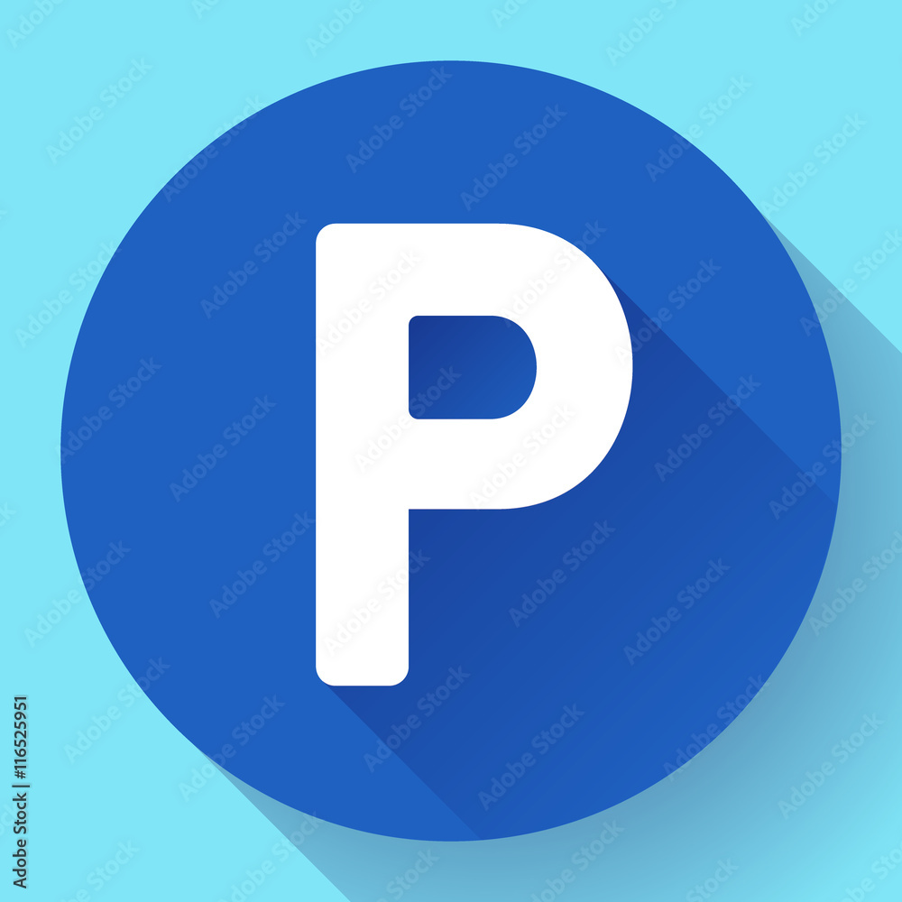 parking lot sign icon flat style vector parking lot sign icon flat style vector
