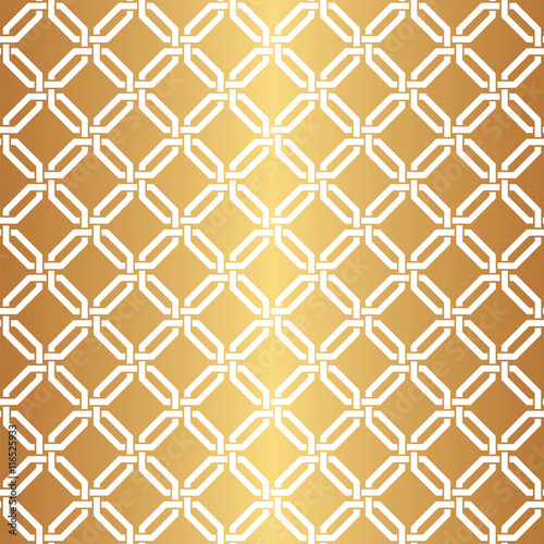 Seamless Interwoven Golden Vector Background Texture