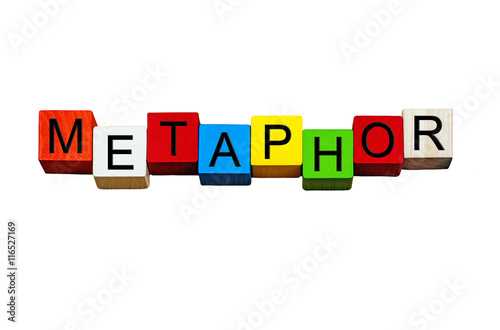 Metaphor, English language sign series for writing & teaching. 