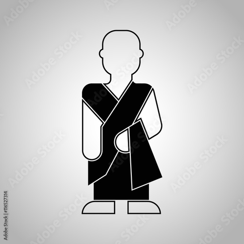 Buddhist monk icon