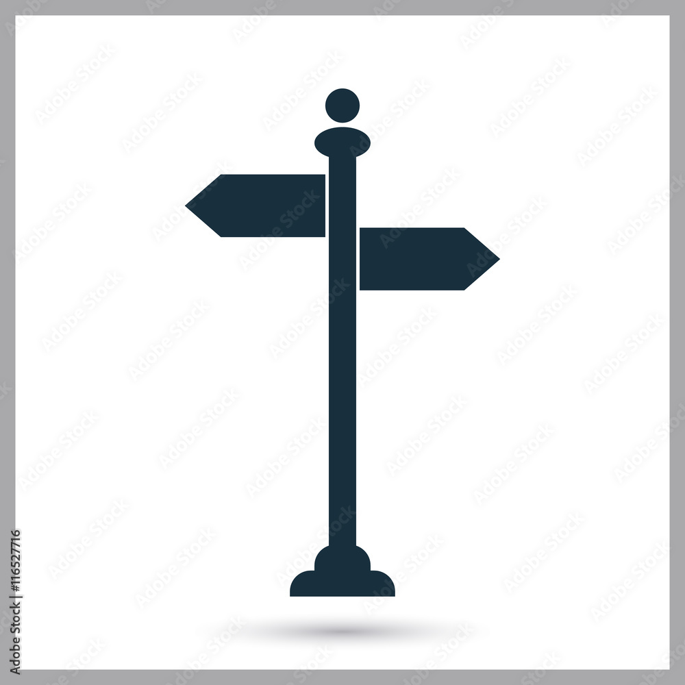 Travel signpost icon on the background Travel signpost icon on the background