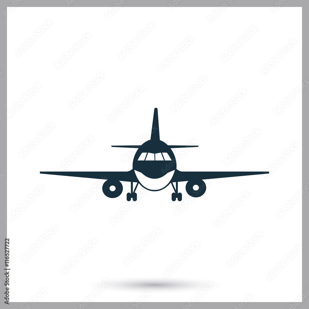 Travel aircraft icon on the background Travel aircraft icon on the background