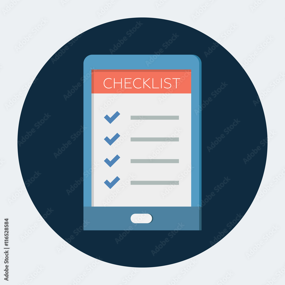 Checklist Opened on a Tablet Checklist Opened on a Tablet