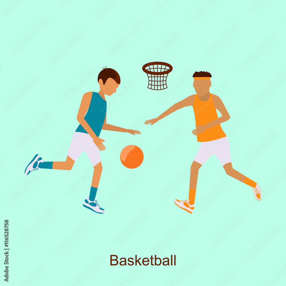 Fototapeta premium Basketball Players in Match