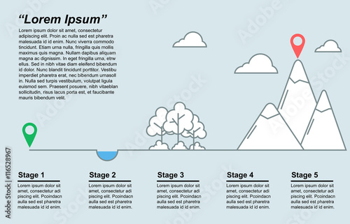 Stages to success infographic design