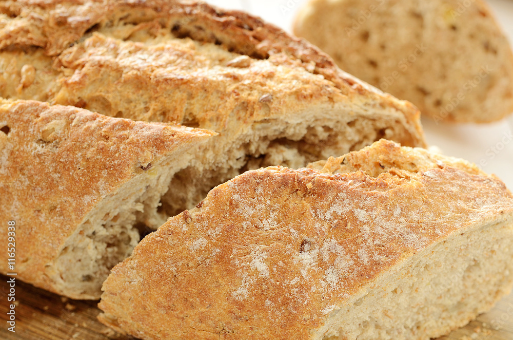 Close-up of fresh wheat bread