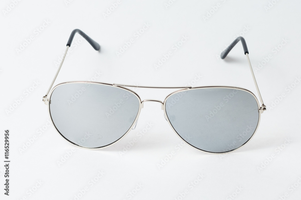 colored summer sunglasses on a white background colored summer sunglasses on a white background