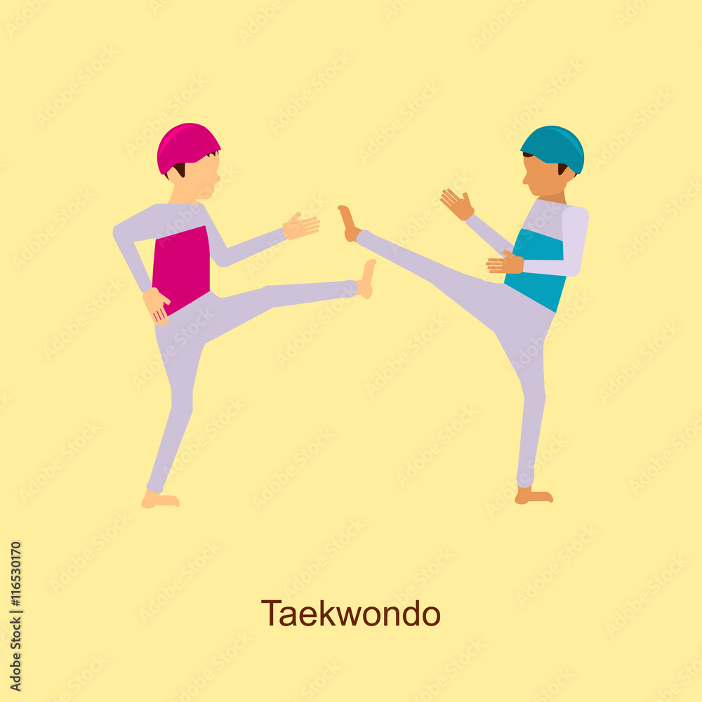 Sport people activities icon Taekwondo