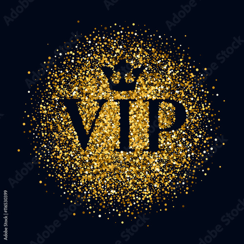 VIP abstract golden glow glitter background.
