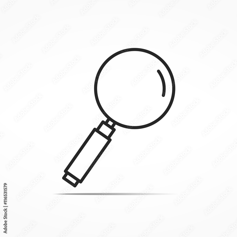 Magnifying Glass Line Icon Magnifying Glass Line Icon