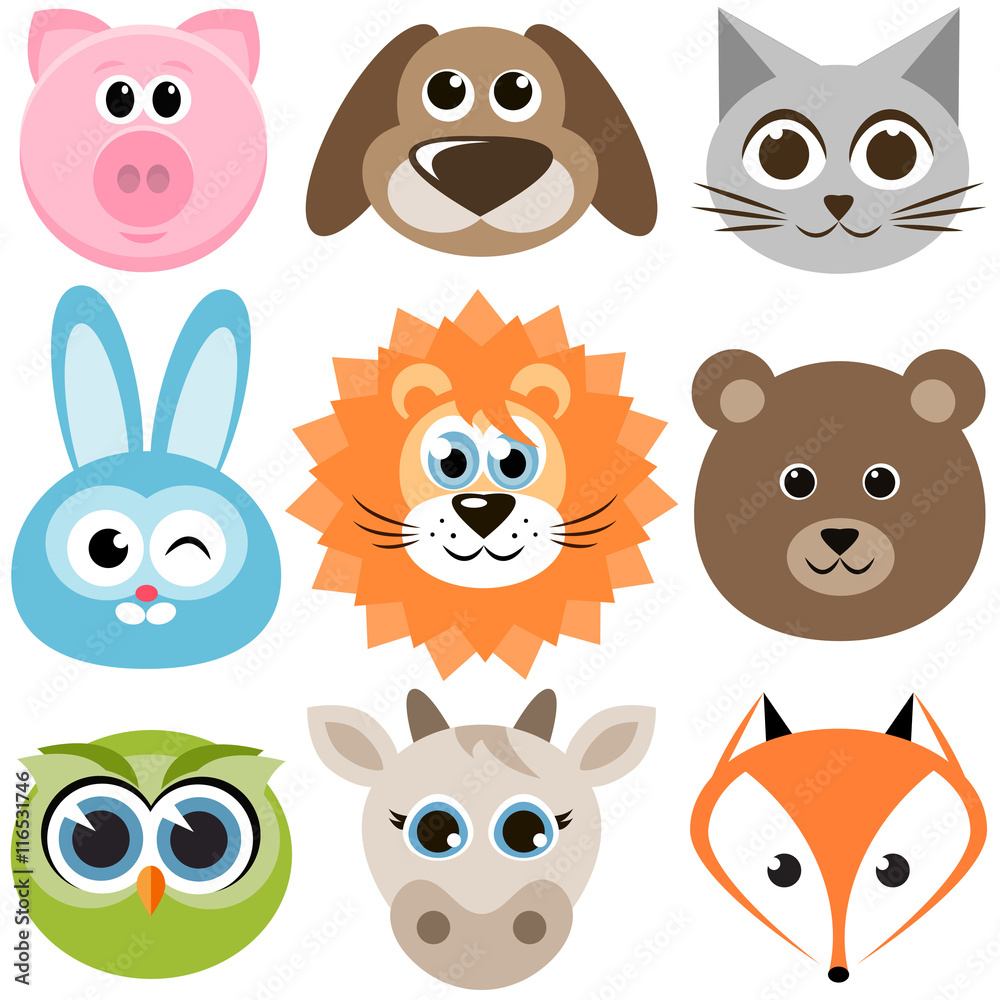 set of funny animals set of funny animals