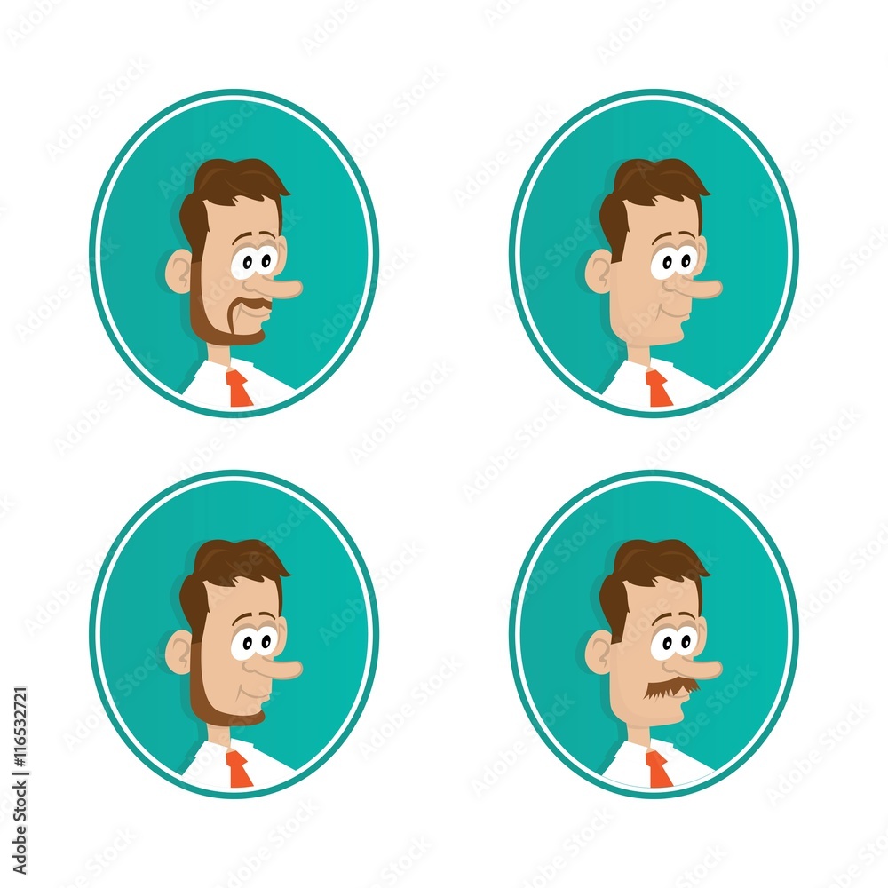 business icons. a man with a beard. mustache. Manager. vector illustration business icons. a man with a beard. mustache. Manager. vector illustration