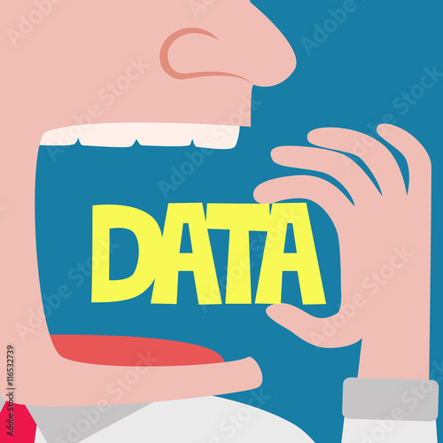Businessman eating data