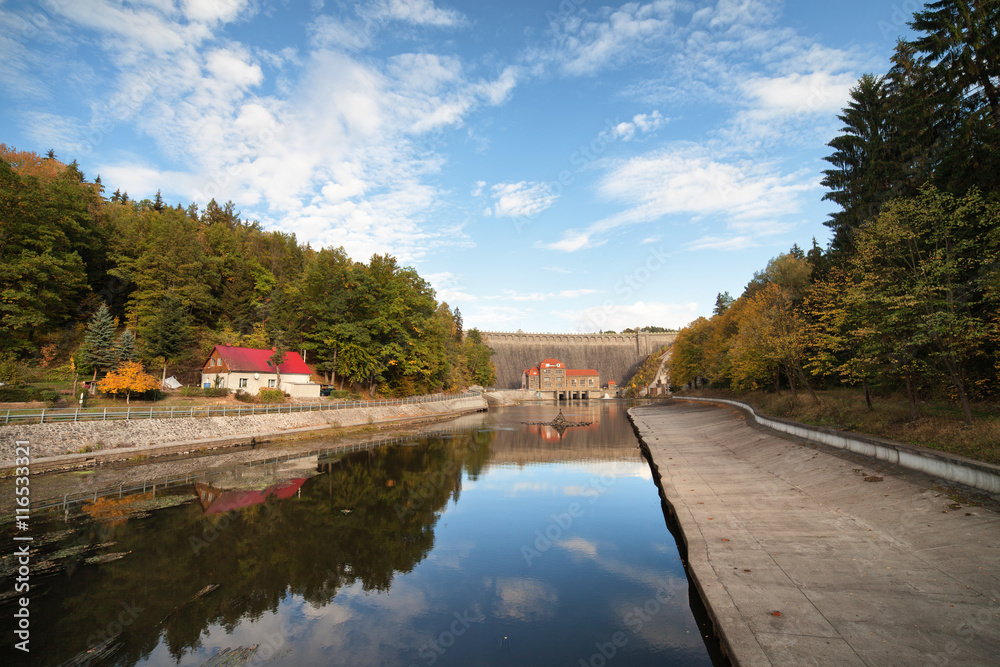 Pilchowice Dam and Canal in Poland