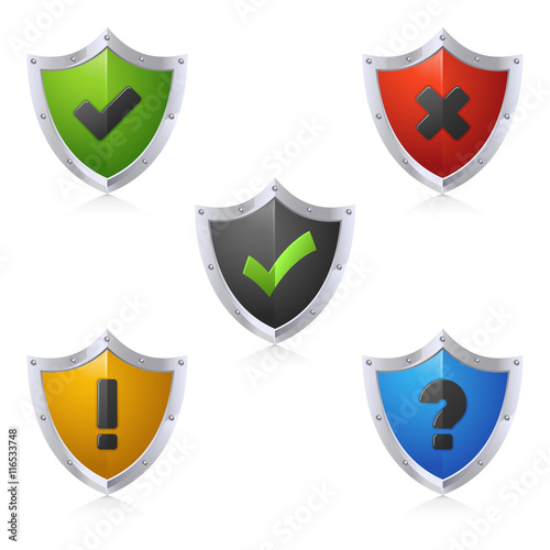 Security shield icons