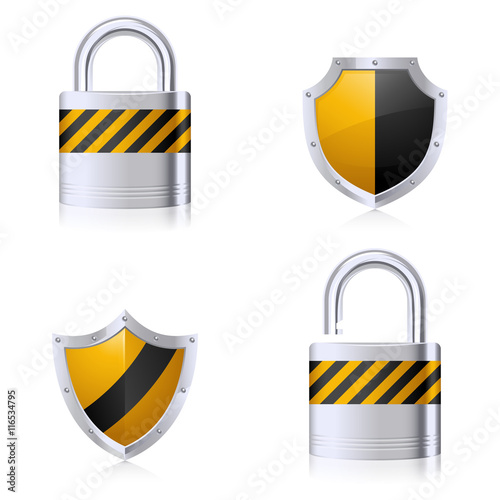 Security shields and locks
