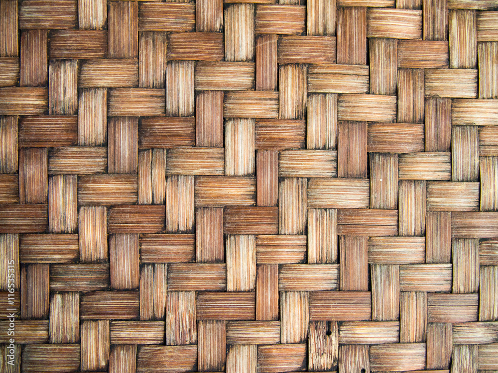 Closed up wooden weave texture background Closed up wooden weave texture background