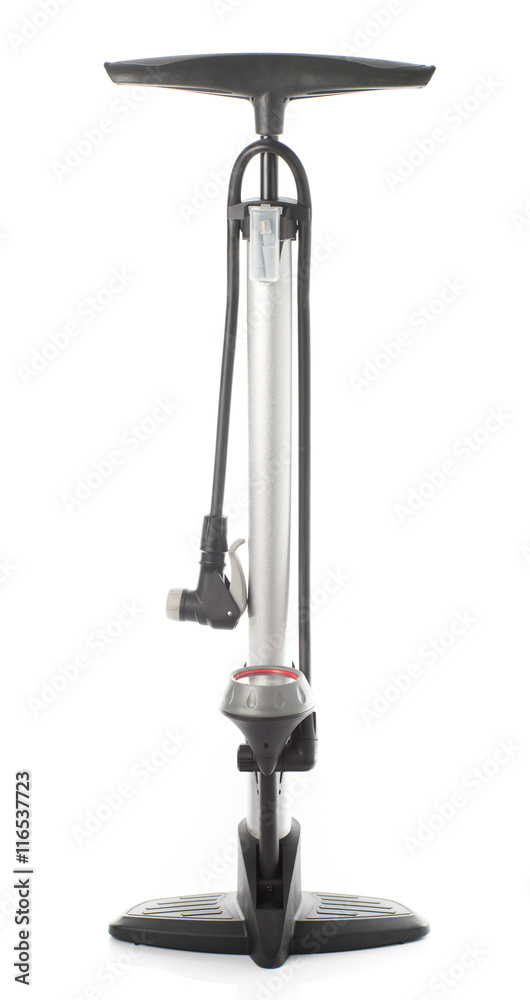 Naklejka premium Silver Black Bicycle Pumping