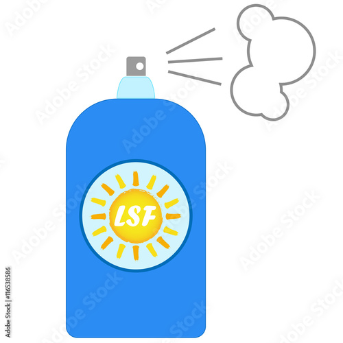 Sonnencreme Blau mit Sprühaufsatz