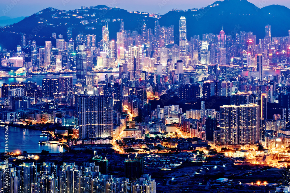 Obraz premium Hong Kong at Night