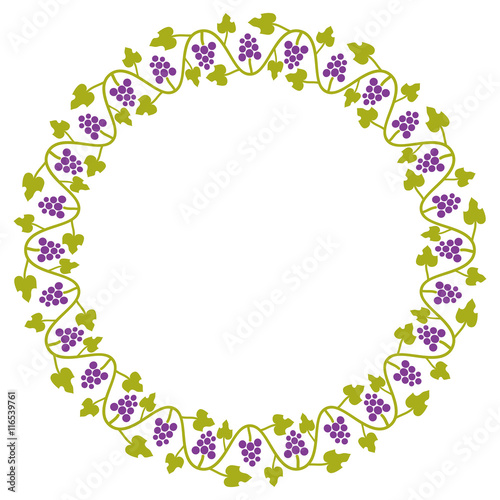 Grape round ornament
