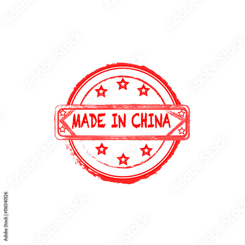 made in China grunge stamp vector