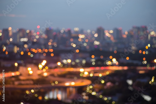 Photography Bangkok city blurred for background