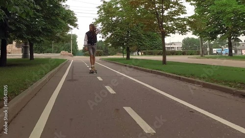Wallpaper Mural cool guy on his longboard skate Torontodigital.ca