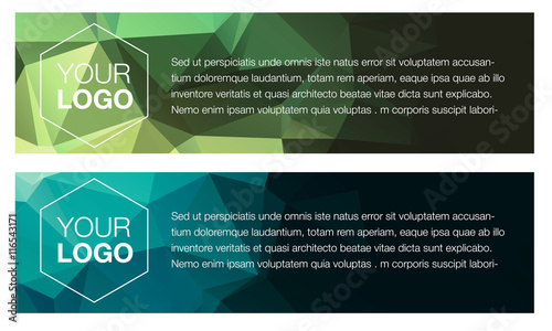 Horisontal polygonal banners