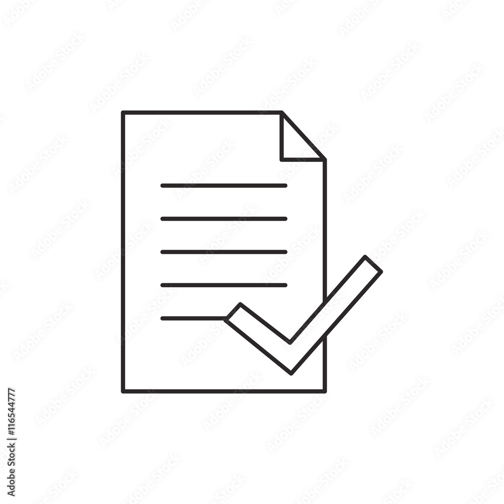 Outline document icon isolated on white background Outline document icon isolated on white background