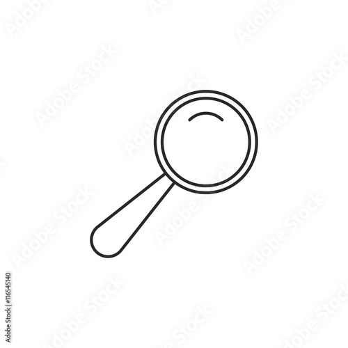 Outline loupe icon isolated on white background